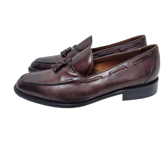 BOSTONIAN Tassel Genuine Leather Burgundy Loafer Dress Shoes #28686 Size 10M main image 5